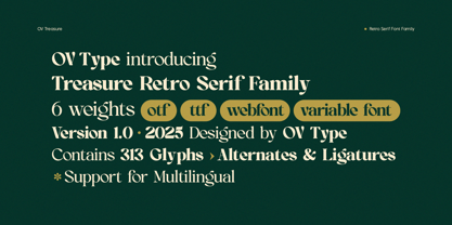 OV Treasure Font Poster 2