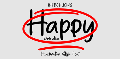 Happy Valentine Font Poster 1