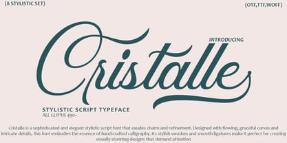 Cristalle Font Poster 2