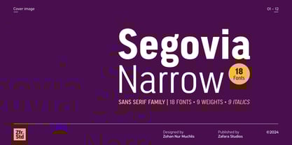 Segovia Narrow Font Poster 1