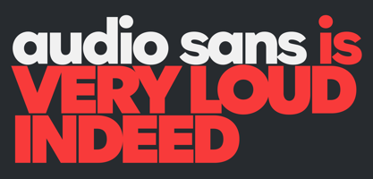 Audio Sans Font Poster 2