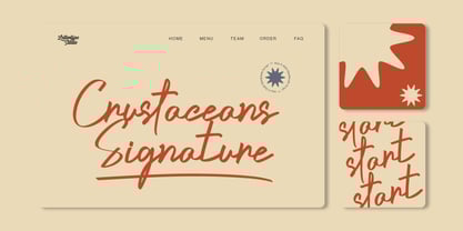 Crustaceans Signature Font Poster 5