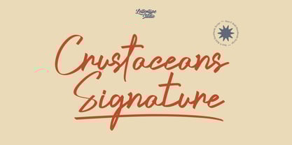Crustaceans Signature Font Poster 1
