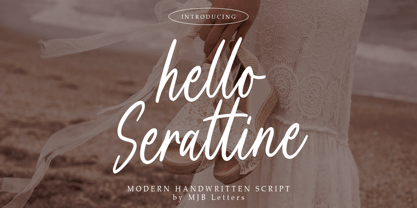 Hello Serattine Font Poster 1
