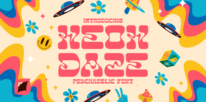Neon Daze Font Poster 1