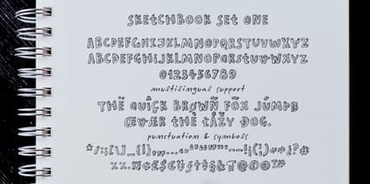 Sketchbook Set Font Poster 2