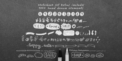 Sketchbook Set Font Poster 4