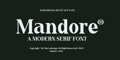 Mandore Font Poster 1