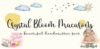 Crystal Bloom Macarons Font Poster 1