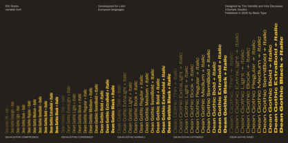 Dean Gothic Font Poster 2