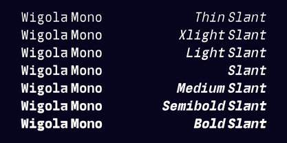 Wigola Mono Font Poster 2