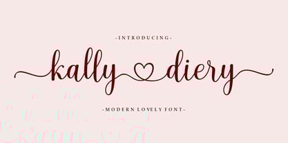 Kally Diery Font Poster 1