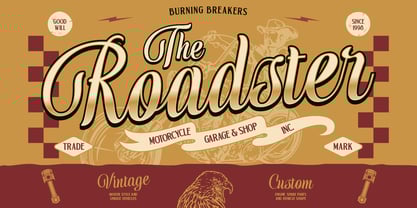 Burning Breakers Font Poster 3