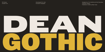 Dean Gothic Variable Font Poster 1
