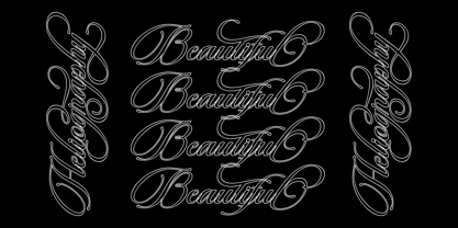 Beautiful Heliography Outline Font Poster 9