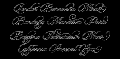 Beautiful Heliography Outline Font Poster 4