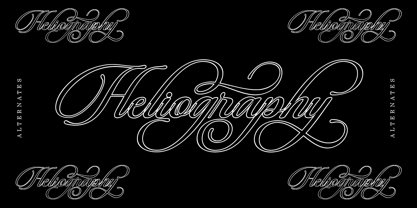 Beautiful Heliography Outline Font Poster 5