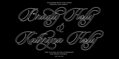 Beautiful Heliography Outline Font Poster 2