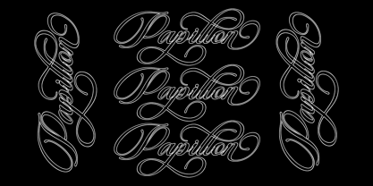 Beautiful Heliography Outline Font Poster 3