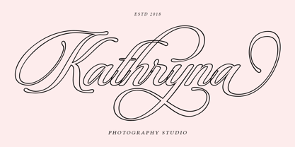 Beautiful Heliography Outline Font Poster 10