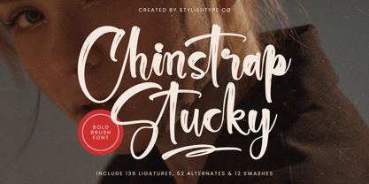 Chinstrap Stucky Font Poster 1