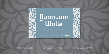 Quantum Watte Font Poster 2