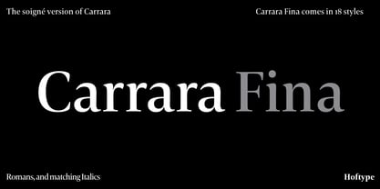 Carrara Fina Font Poster 1