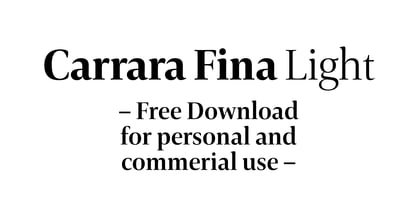 Carrara Fina Font Poster 3