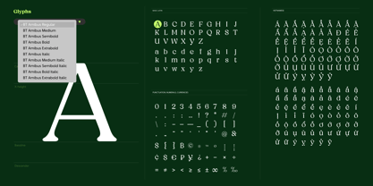 BT Amibus Font Poster 10
