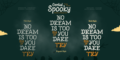 Centul Spooky Font Poster 2