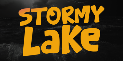 Stormy Lake Font Poster 1