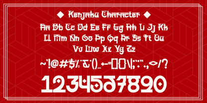 Kenjaku Font Poster 8