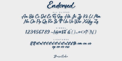 Endorsed Font Poster 7