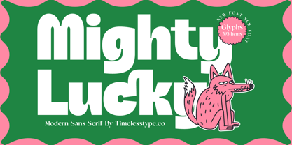 Mighty Lucky Font Poster 1