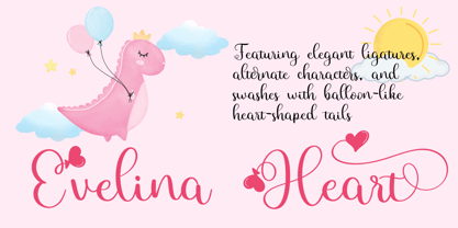 Evelina Heart Font Poster 1