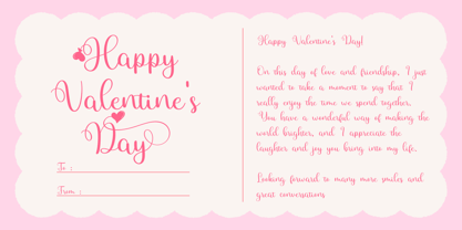 Evelina Heart Font Poster 3