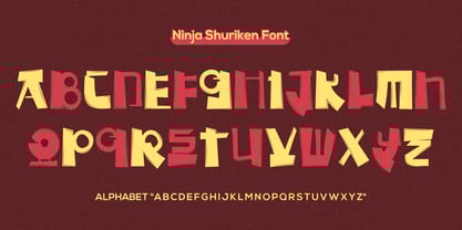 Ninja Shuriken Font Poster 4