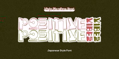 Ninja Shuriken Font Poster 3