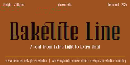 Bakelite Line Font Poster 1