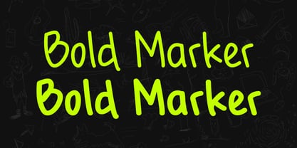 Bold Marker Font Poster 2