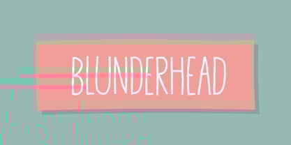 Blunderhead Font Poster 1