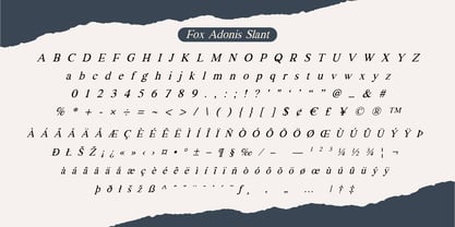 Fox Adonis Font Poster 10