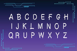 Robot cute Font Poster 2