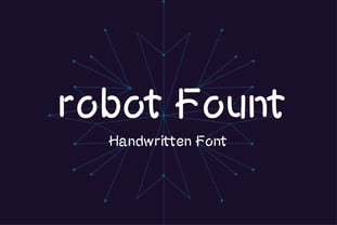Robot cute Font Poster 1