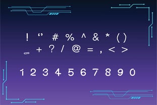 Robot cute Font Poster 4