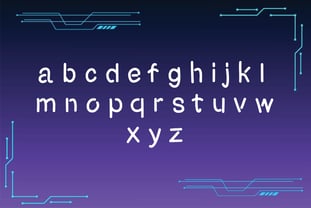 Robot cute Font Poster 3