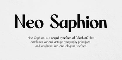 Neo Saphion Font Poster 4