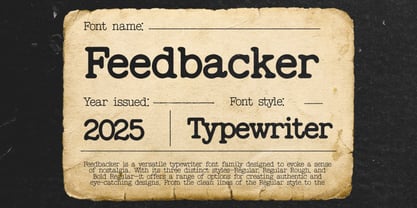 Feedbacker Typewriter Font Poster 1