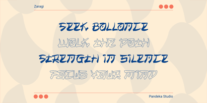 Zaragi Font Poster 6