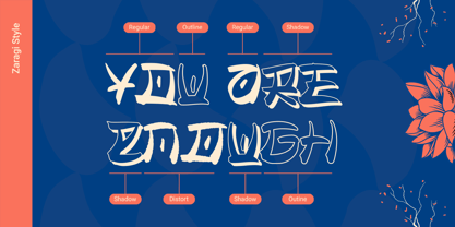 Zaragi Font Poster 2